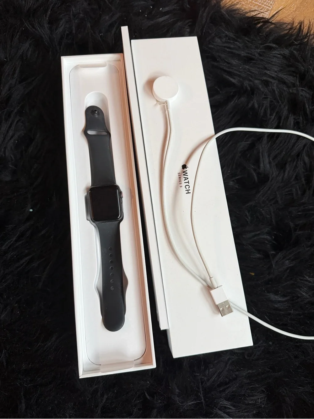Apple Black Smartwatch with Magnetic Charger